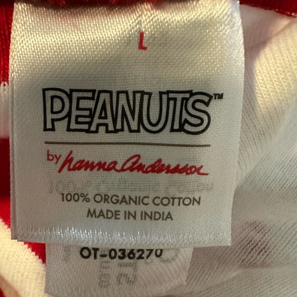 HANNA ANDERSSON Women's Peanuts Holiday Long John Pajama Pants - Sizes M & L - Picture 3 of 8